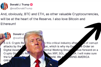 特朗普喊单引爆市场！XRP、SOL、ADA领涨加密资产新一波暴涨