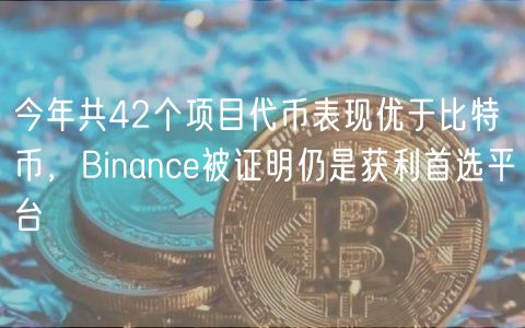 今年共42个项目代币表现优于比特币，Binanc被证明仍是获利首选平台