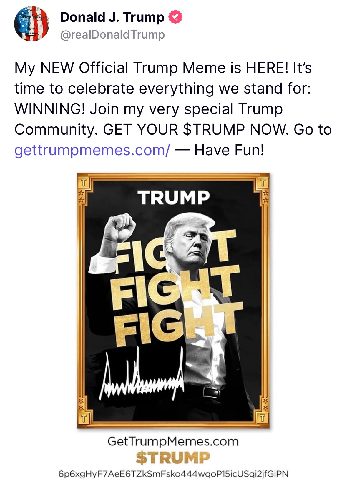 独家揭秘：特朗普疑似涉足加密领域，TRUMP Meme币飙升破百亿美元大关！